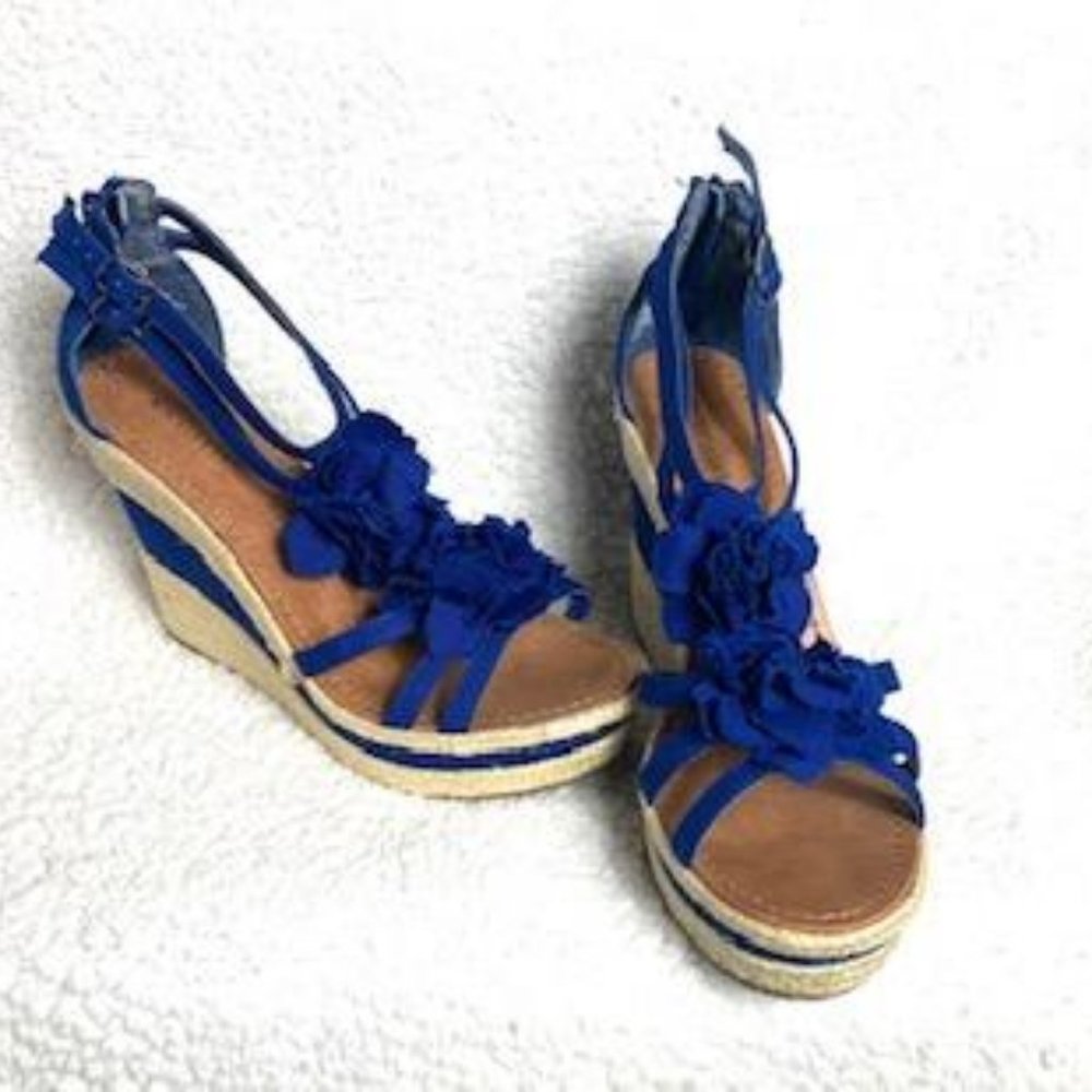 Nine West Beautiful Blue Wedged Espadrilles - Picture 7 of 13